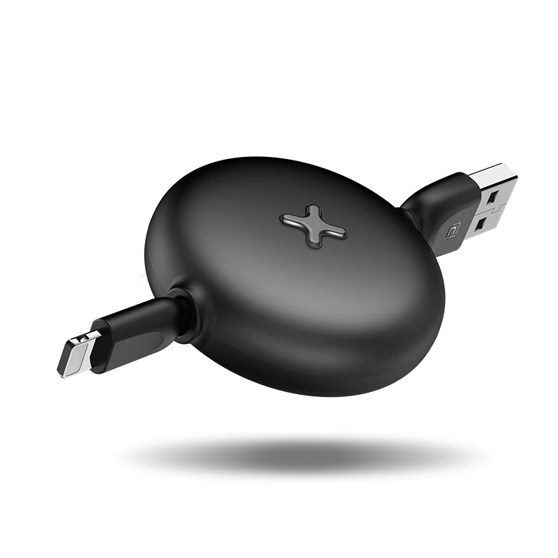 Кабель CAFELE для iphone X, Xr, Xs, Max, 8, 7, 6s, 6 plus, 5S, быстрая зарядка, плоский выдвижной Usb кабель, зарядное устройство, кабель для синхронизации данных, IOS 12, 11 - Цвет: Black