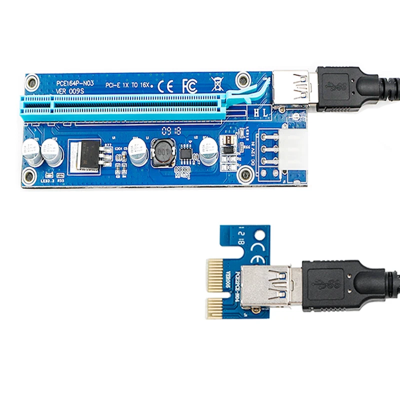 PCIE 16X 1X адаптер USB3.0 переходная карта удлинитель с SATA 15pin папа до 6pin разъем питания