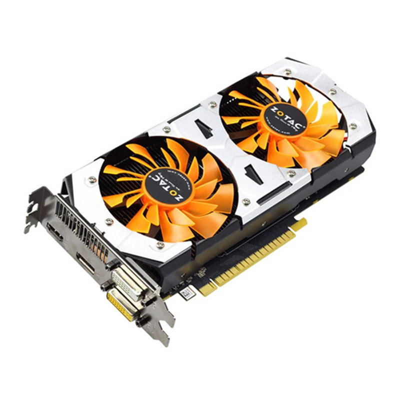 Оригинальная видеокарта ZOTAC, GTX750Ti-2GD5, разрушитель, GPU GTX 750 Ti, 2 Гб, GM107, 128 бит, GDDR5, видеокарта, GTX750Ti, 2GD5