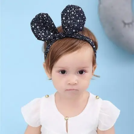 1 шт. Новый Банни тюрбан головная повязка звезда круглый ободок с кроличьими