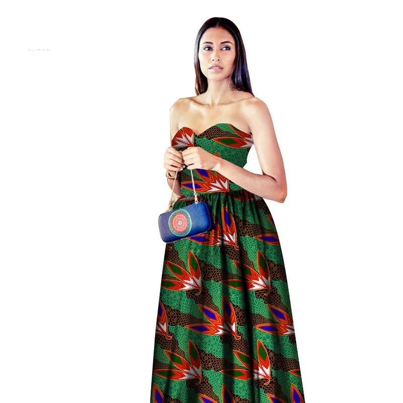 2019 летние африканские платья для женщин до середины икры с принтом печатный воск