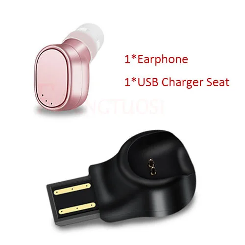 FANGTUOSI X12 Bluetooth гарнитура мини беспроводные наушники Портативная USB Магнитная Зарядка гарнитура спортивные наушники для iPhone 8 - Цвет: rosegold