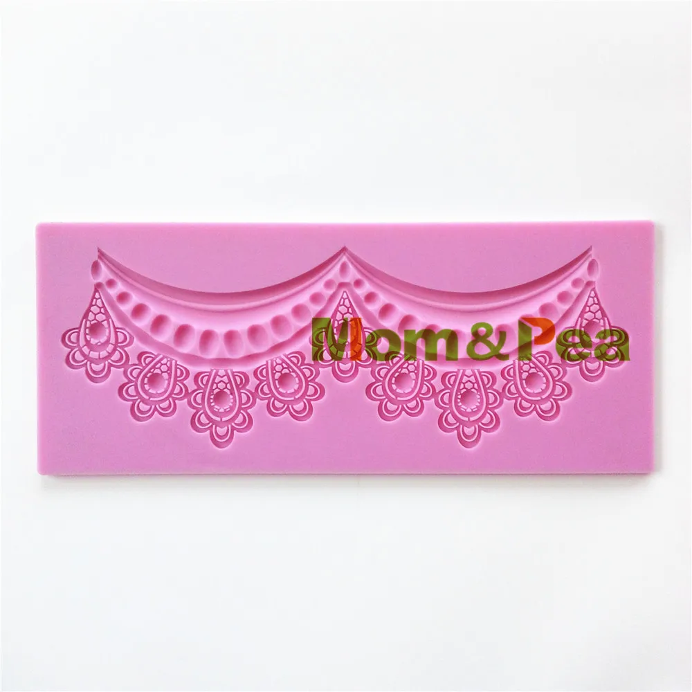 Силиконовая кружевная форма для украшения торта мамы и гороха GX108-111 бесплатная