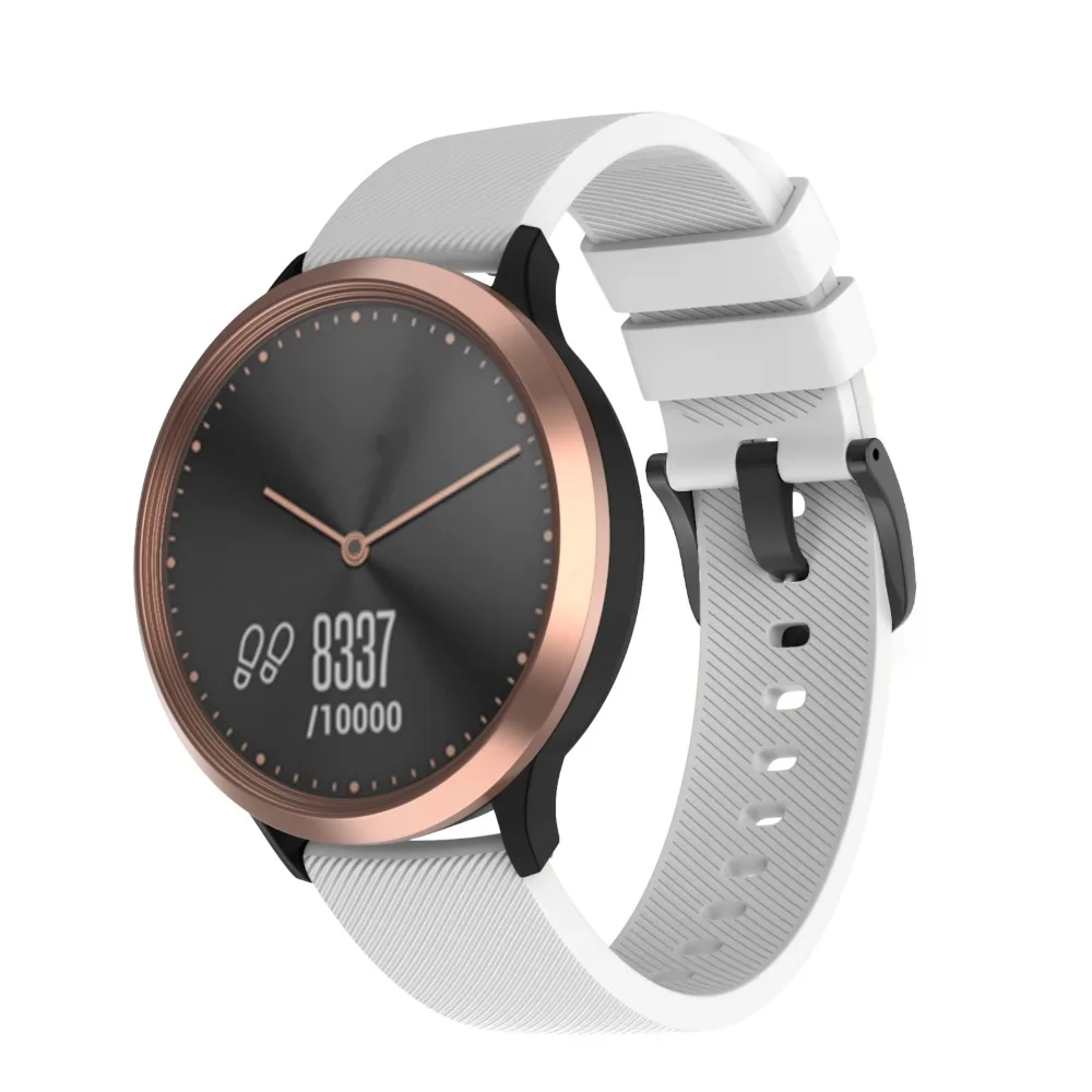XBERSTAR 20 мм замена силиконовые спорта запястье ремешок для Garmin Vivomove HR ремешки Спорт Hybrid Smartwatch наручные
