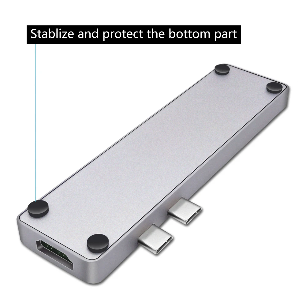 USB C концентратора Тип HDMI конвертер с 3 0 Thunderbolt3 Splitter адаптер SD/TF слот для Macbook Pro2016/17|