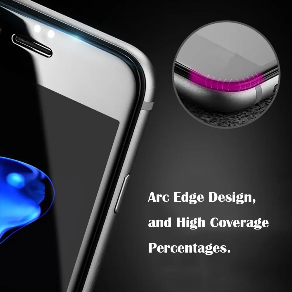 

5D Curved edge Full Cover Screen Protector Tempered Glass For iPhone X 8 7 6S Plus 4.7" 5.5" iPhone 6 tempered glass X glass