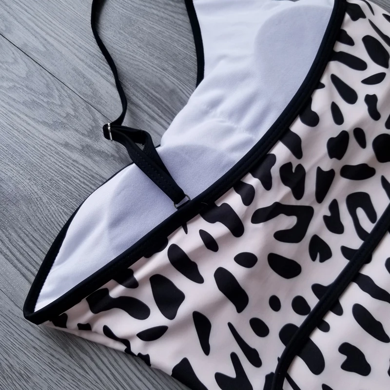 2019 одна деталь Купальник для женщин купальники малышек Леопардовый монокини