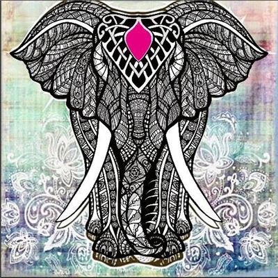 elephant 07 Гобелен в стиле бохо с мандалой, настенный гобелен из ткани с изображением слона, психоделического хиппи, гобелен с изображением макраме, Настенный Ковер - Цвет: elephant 07