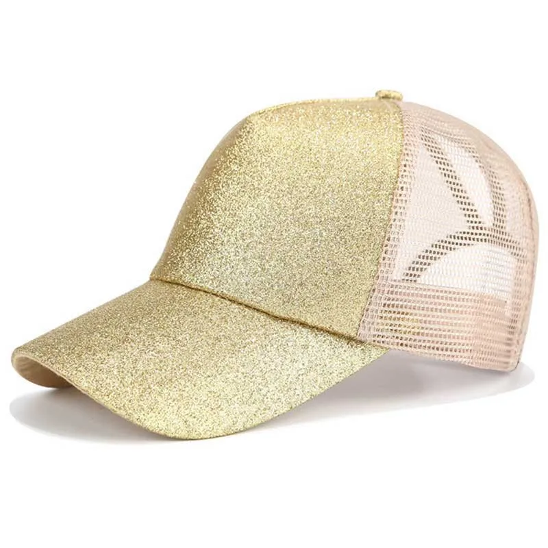 Кепка женская блеск конский хвост бейсбольная Кепка Snapback папа кепка-бейсболка Кепка s Женская грязная булочка летняя сетчатая шляпа Женская регулируемая хип-хоп шляпы