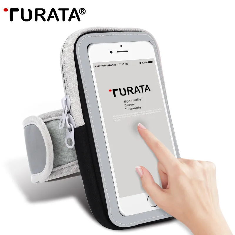 Turata 4 7 &quotУниверсальный для пробежки наручный ремешок сумка iPhone 4S 5 5S SE 6 S