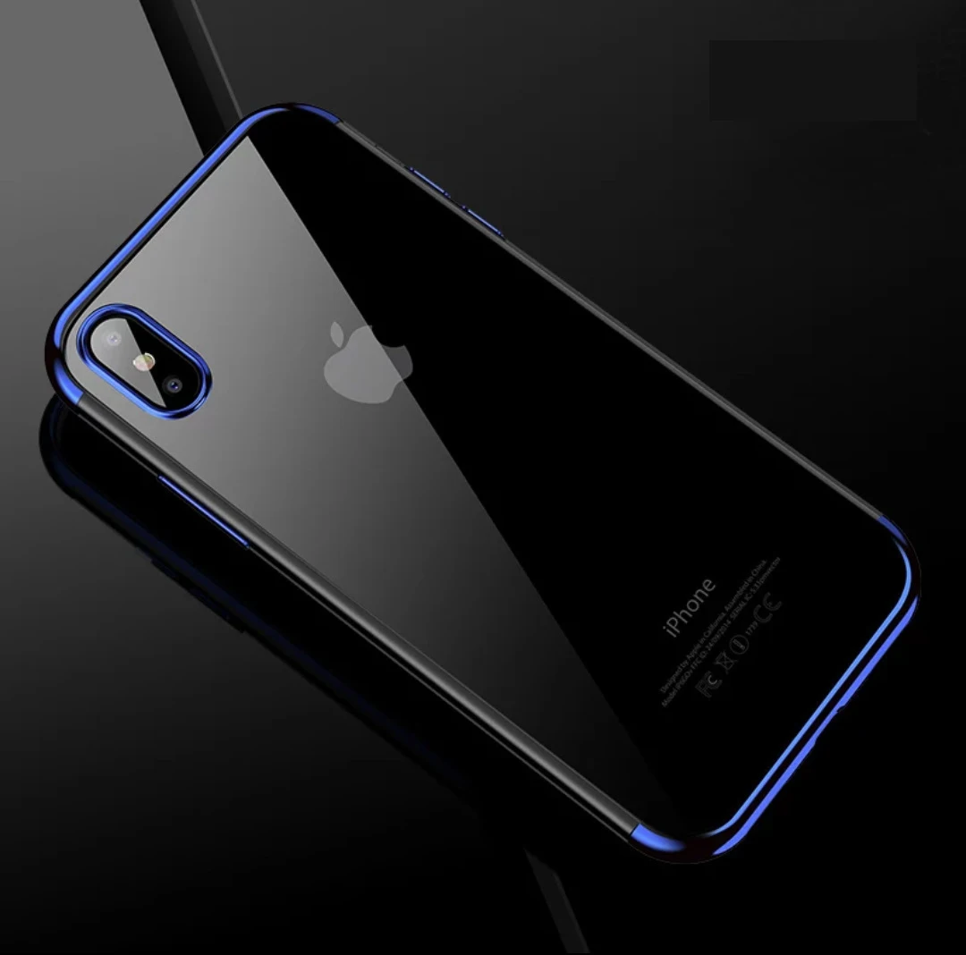 Роскошный силиконовый мягкий чехол для iPhone 6 6s 7 8 X XS max XR прозрачный Plus |