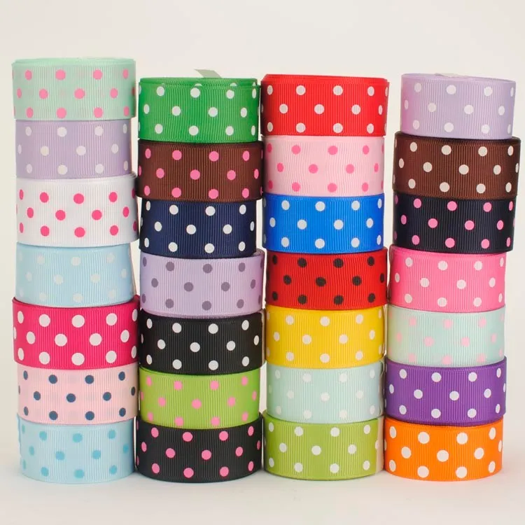 Однотонная корсажная лента в горошек 5 ярдов/10 ярдов 7/8 дюйма 22 мм бесплатная