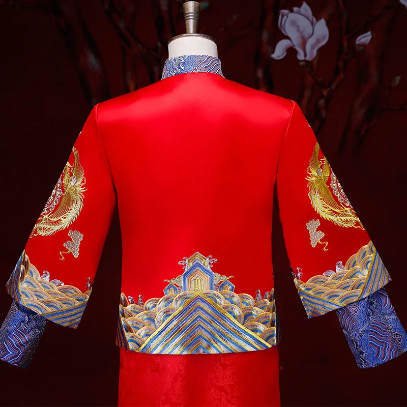 Красный Жених винтажный свободный Cheongsam традиционное китайское свадебное платье