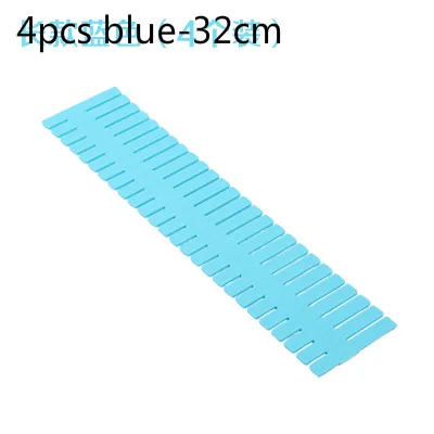 4pcs blue-32cm 4 шт./лот, регулируемый ящик, органайзер, доска, коробки для хранения для дома, Декор, гардероб, короткие коробки для одежды, разделитель ZSP53121 - Цвет: 4pcs blue-32cm