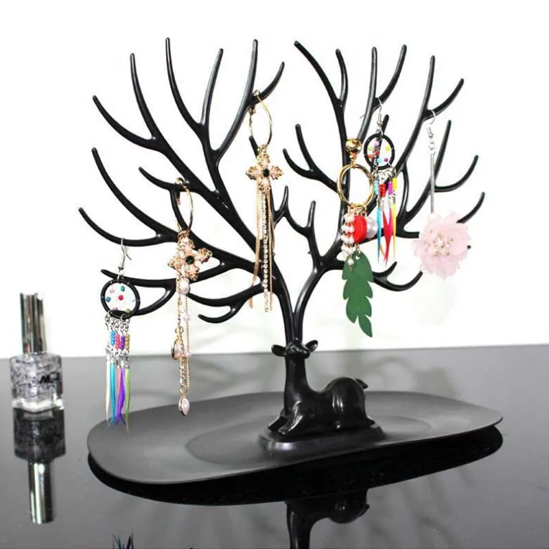 

2019 Mordoa Jwelry Organizer Necklace Earring Deer Stand Display Jewelry Holder Show Rack Display Key Charms Holder Storage Rack