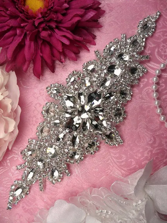 only applique 23cm TOPQUEEN S01 женский пояс свадебный пояс аксессуары невесты ленты Пояски для вечернее платье выпускного вечера - Цвет: only applique 23cm