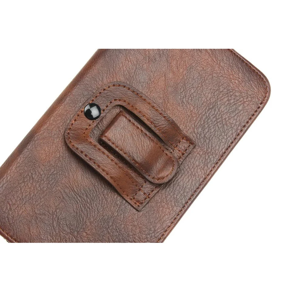 Магнитный Горизонтальный кожаный бумажник для альпинизма с петлей на липучке