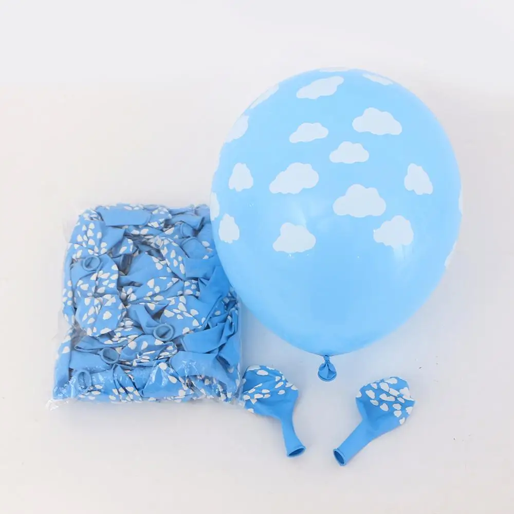 

10pcs 12" Blue White Cloud Balloons Birthday Wedding Decor Hawaii Theme Party Decor Hen Party Pool Party Decor Supplies Balloon