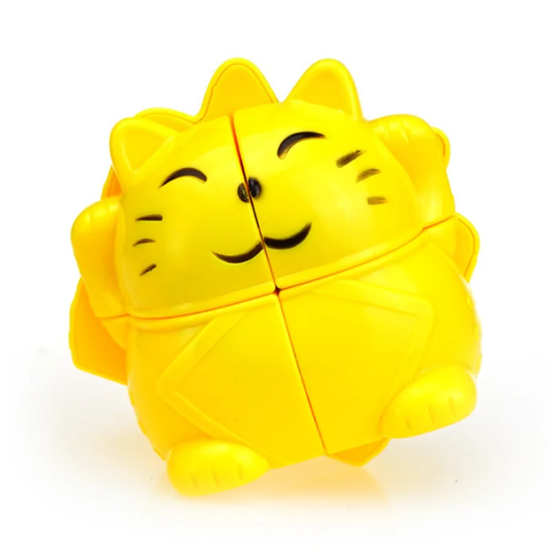 Фирменная Новинка Yongjun YJ Zhaocai Cat Lucky головоломки на время Magic Cube 2x2x2 развивающие