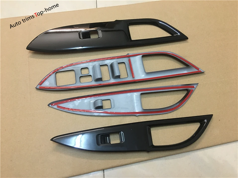 Черная внутренняя отделка Yimaautotrims подходит для Mitsubishi Outlander 2013-2019 дверная ручка