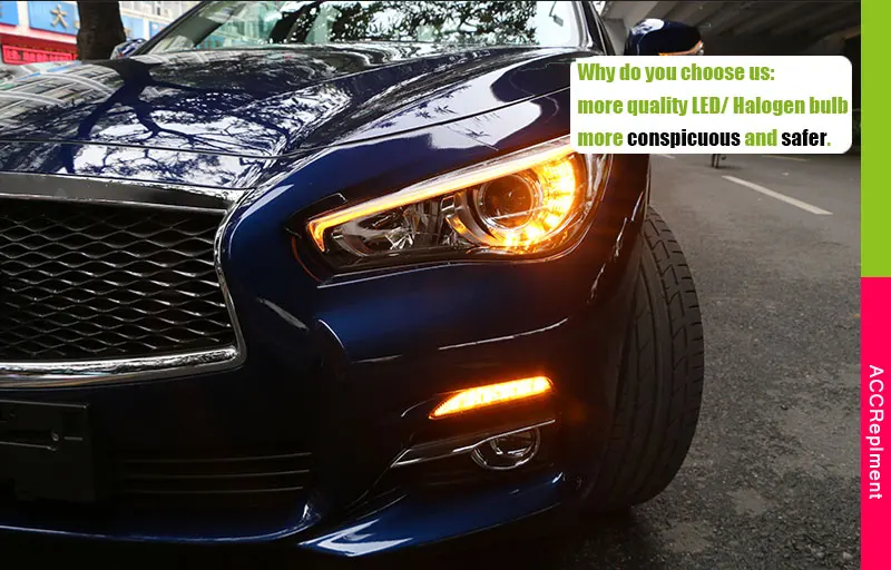 Автомобильный Стайлинг для Infiniti Q50 фары ангельские глазки- для Infiniti Q50 светодиодный свет бар Q5 bi xenon объектива светодиодный лампы