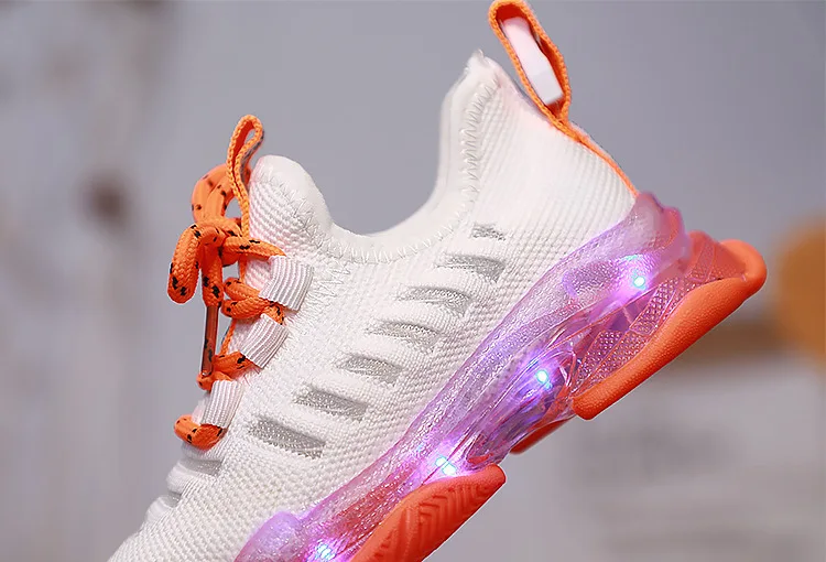 CNFSNJ new brand fashion arrived boys girls air mesh shoes led Luminous sneakers shoe 21-25
