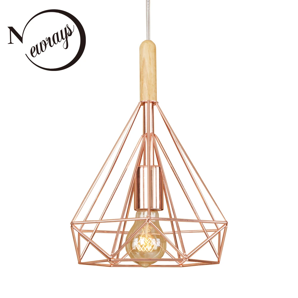 Современная Алмазная позолоченная Золотая Подвесная лампа светодиодный E27 220V