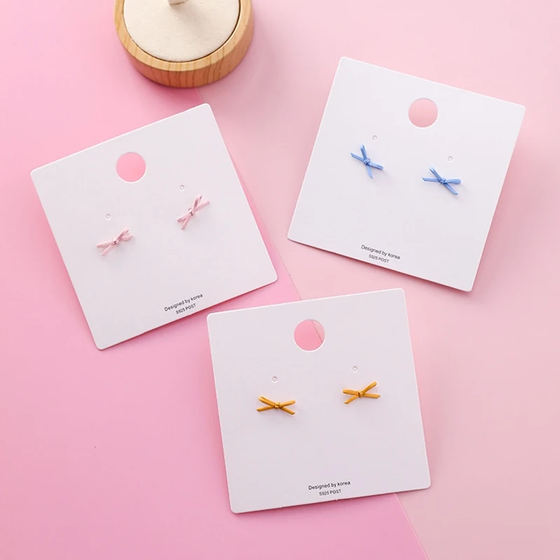 2019 летние милые цветные серьги-гвоздики с бантом для женщин корейские серьги