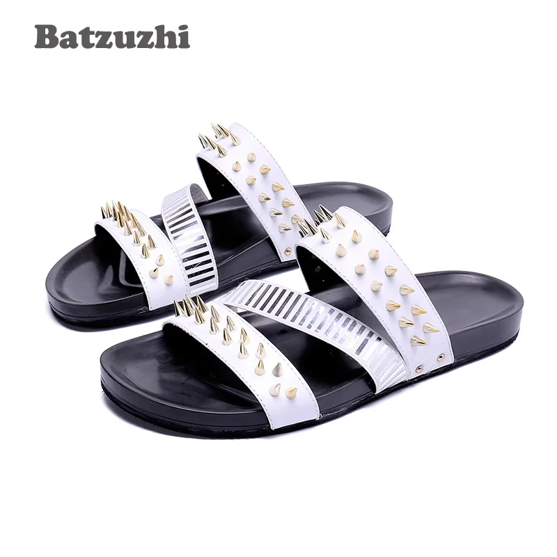 Сандалии мужские кожаные пляжные шлепанцы повседневная обувь в римском стиле