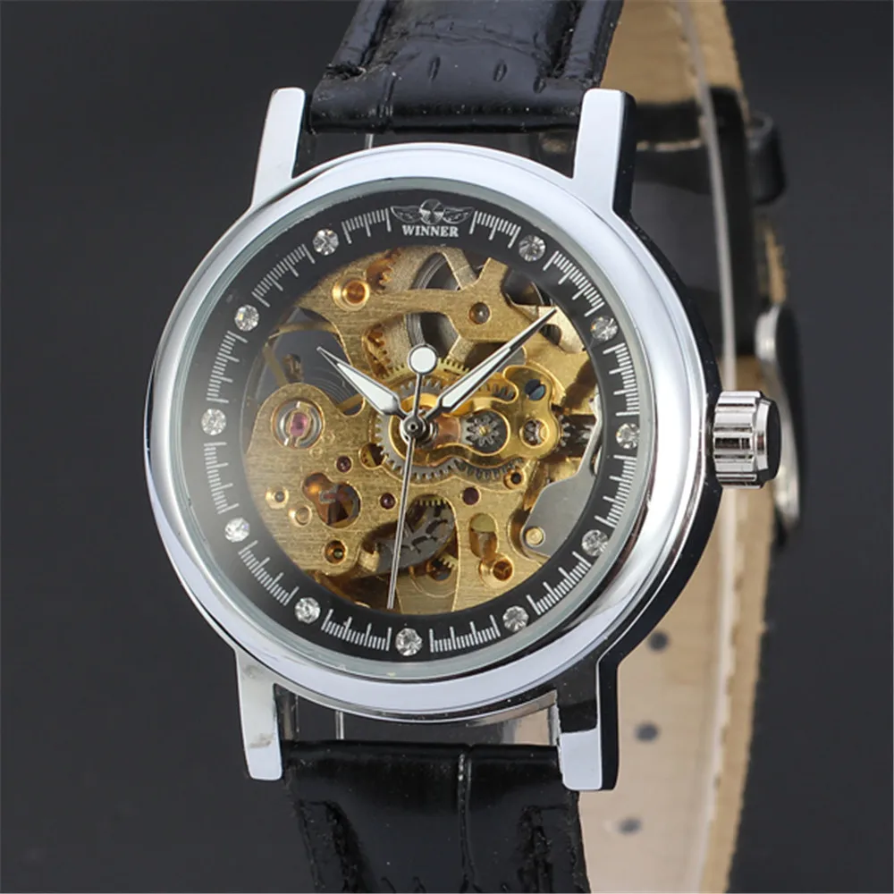Часы наручные WINNER женские Автоматические повседневные механические брендовые