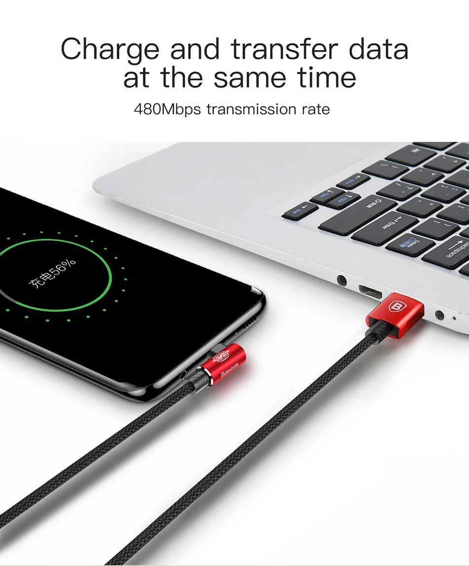 Baseus Тип разъемом спецификации usb type-C кабель для samsung Note8 S8 крепление для спортивной камеры Xiao mi A1 мобильного телефона Тип C Быстрый зарядный кабель usb Тип C Зарядное устройство кабель