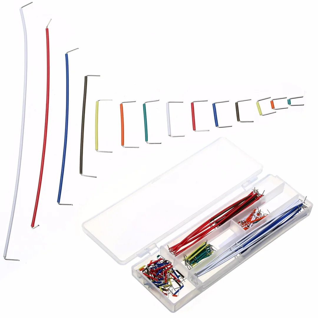 Макетная плата провод для макетной платы 22 AWG Arduino 140 шт. с коробкой 165x55x10 мм |