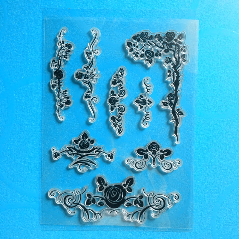 Силиконовые прозрачные штампы YINISE для альбома сделай сам альбом тиснения папка