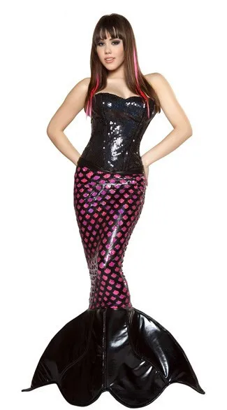Женский костюм русалки с хвостом для косплея | Женская одежда