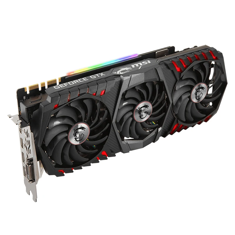 MSI видео карты gtx1080Ti gaming X трио 11 ГБ видеокарта 1000 мГц/352bit GDDR5X DP 2560*1440 ISP 3