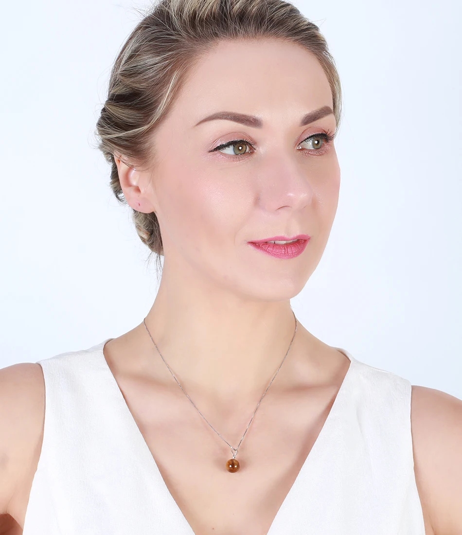 ORSA JEWELS подлинные 925 пробы серебряные ожерелья и подвески из натурального камня бирюзовый кулон женское ожерелье вечерние ювелирные изделия SN87