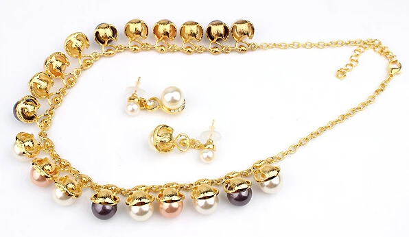 Женское Винтажное колье с крупными бусинами короткое металлическое ожерелье