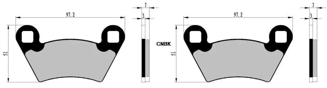 Набор дисковых тормозных колодок для POLARIS ATV XP900 XP 900 Ranger RZR White Lightning LE 2011 / 400 HO 2010 |