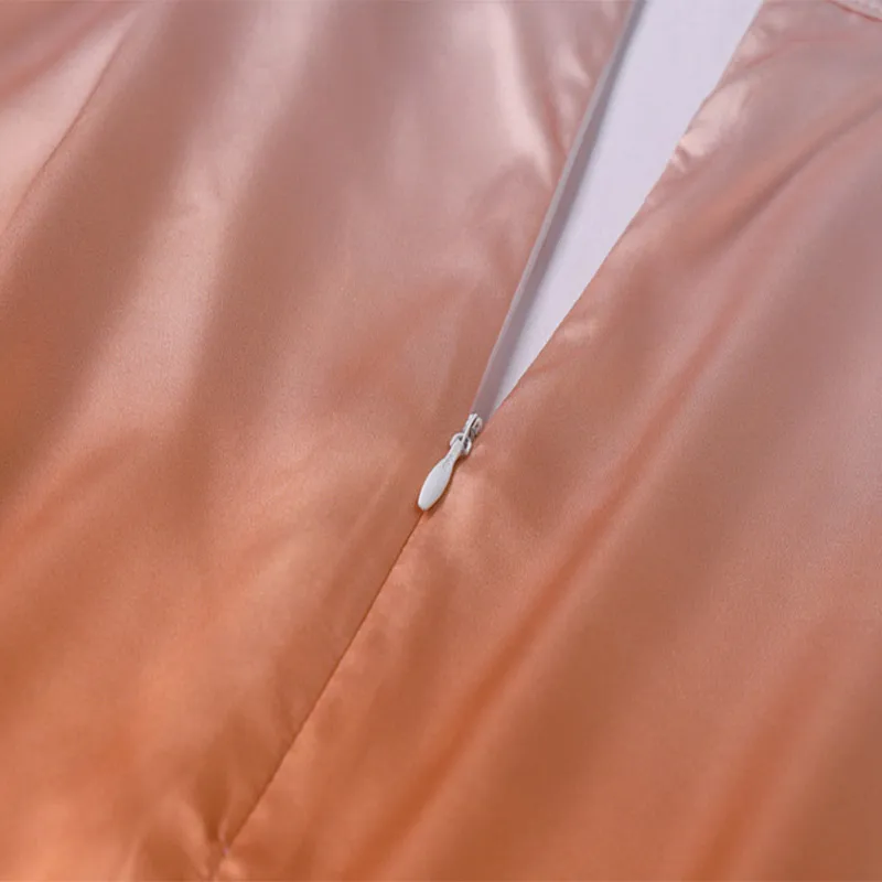 Женское Атласное Платье До Колена Forefair оранжевое платье средней длины с разрезом