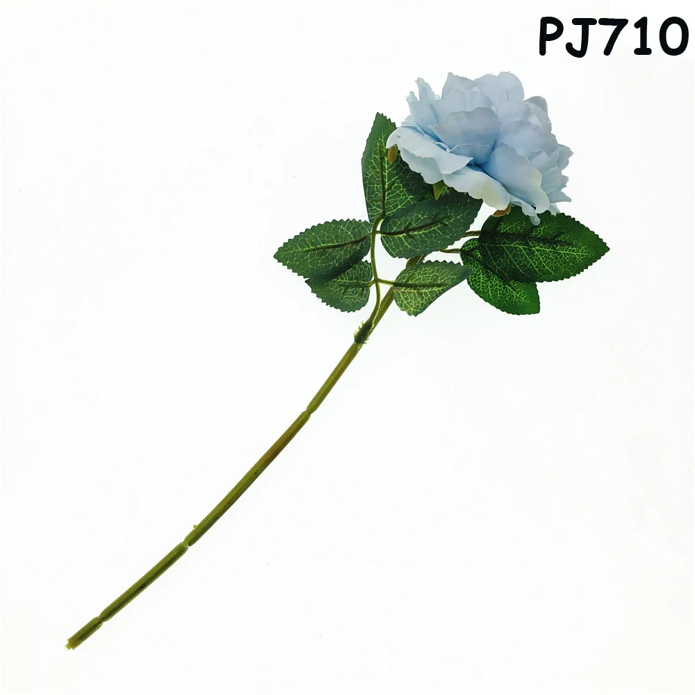 PJ710 Искусственные пионы, 1 головка, букет для дома, свадебные украшения, шелковые розы, маленький букет, искусственный цветок - Цвет: PJ710
