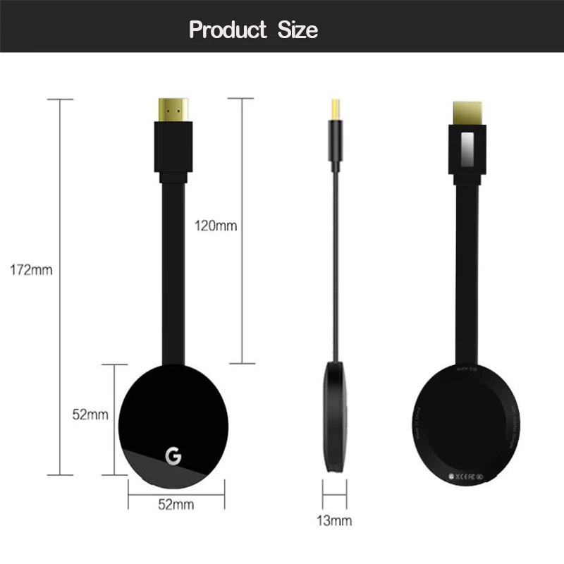 Горячая yehua G5 2 4G WIFI HDMI ключ тв палка поддержка хром/miracast/aiplay/Dlna android для iphone iOS 8 выше