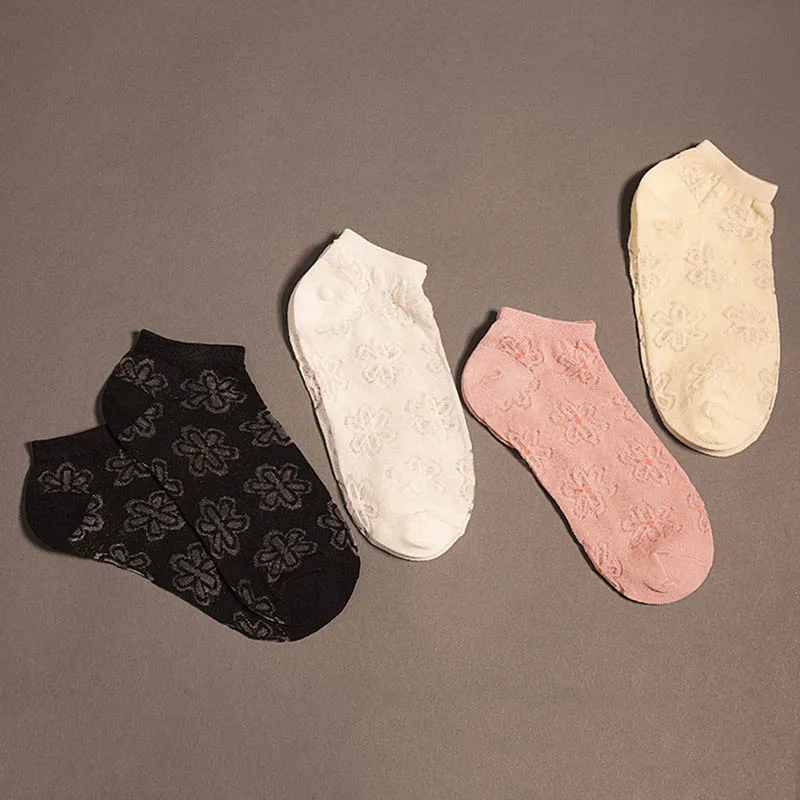 [EIOISAPRA] Японские кружевные шелковые хлопковые милые носки с цветами женские