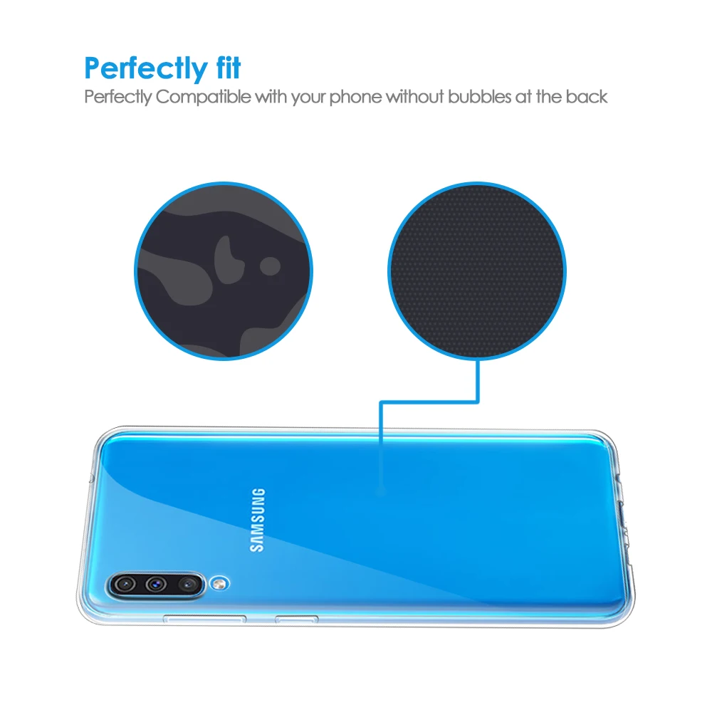 For Samsung Galaxy A50 A60 Transparent Phone Case Silm Silicone Soft Ultra thin TPU S10 Plus S10E Lite Cover capa |