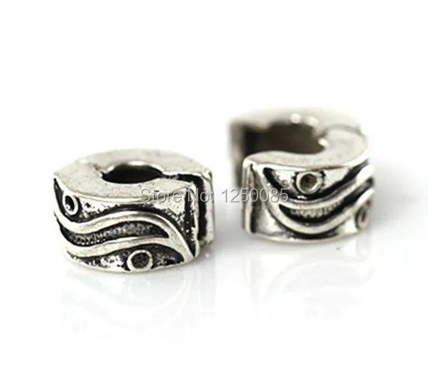 20 шт./лот модные тибетские серебряные пробки медные Клипсы из бисера/Замок