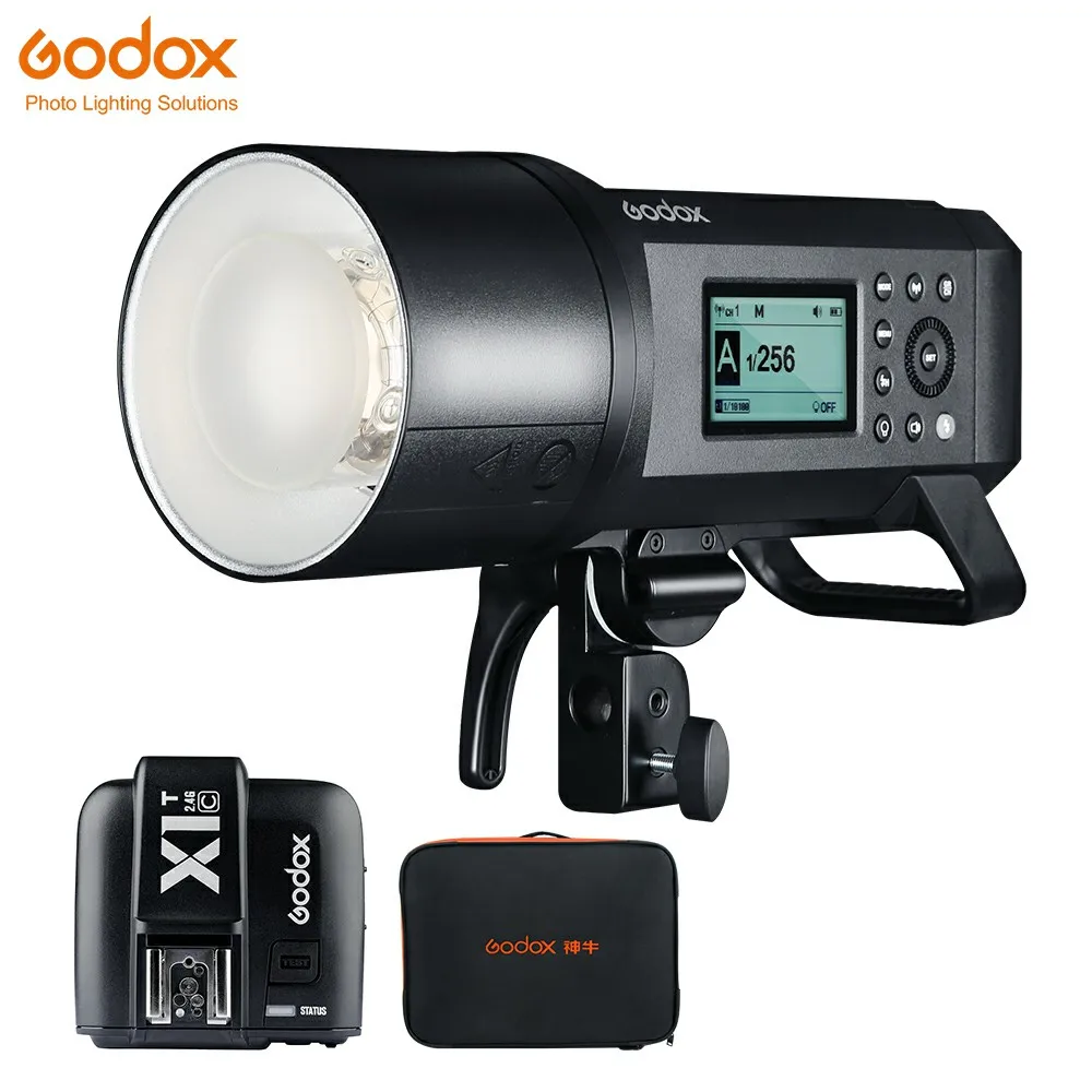 AD600 pro add X1T-C Обновленная Внешняя вспышка Godox AD600 Pro WITSTRO All-in-One AD600Pro Li-on battery ttl HSS со встроенной беспроводной системой 2,4G X - Цвет: AD600 pro add X1T-C