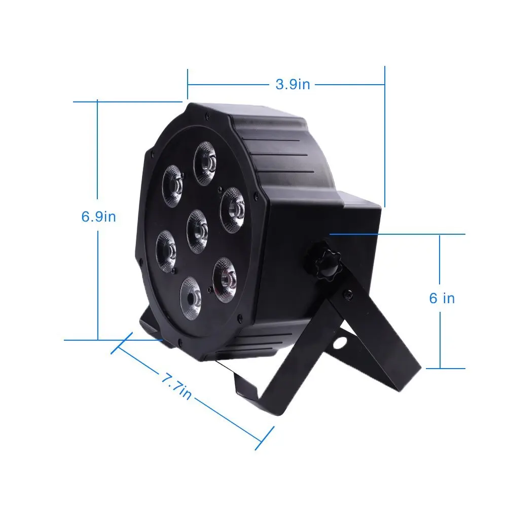 4 шт. этап Освещение RGBW 7*12 Вт LED PAR свет DMX512 управления звуком красочный этапа для