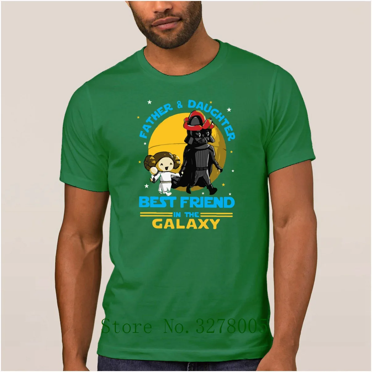 La Maxpa Costume Father And Daughter In The Galaxy T Shirt For Men Humorous T-Shirt Anti-Wrinkle O-Neck Unisex Tshirt | Мужская одежда