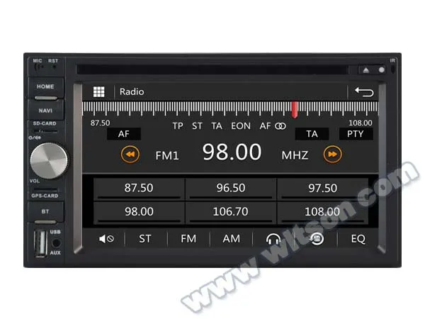 WITSON factory price!! car dvd Universal Double Din DVD Player+Mirror Link support+DSP+Capacitive Touch Screen+TPMS+DVR+3G WIFI |