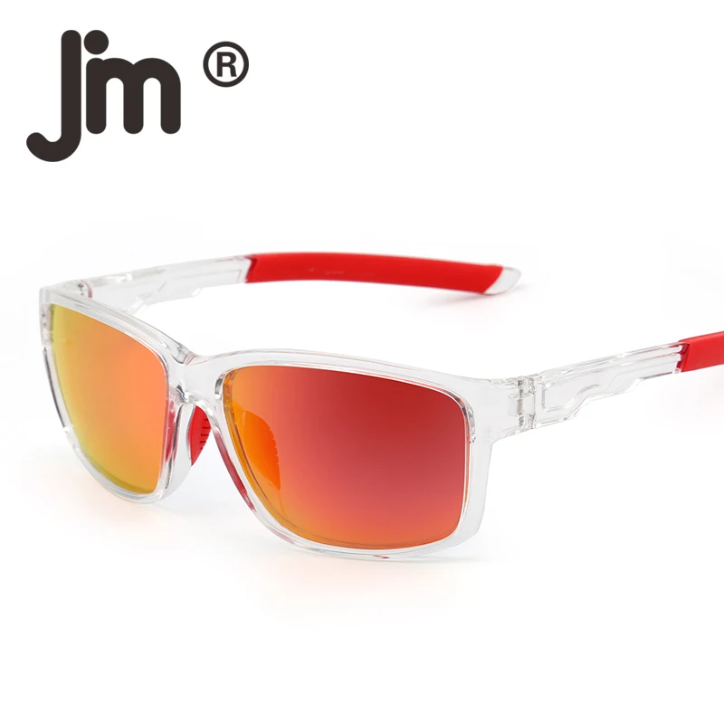 JM Поляризованные спортивные солнцезащитные очки с зеркальной обмоткой вокруг
