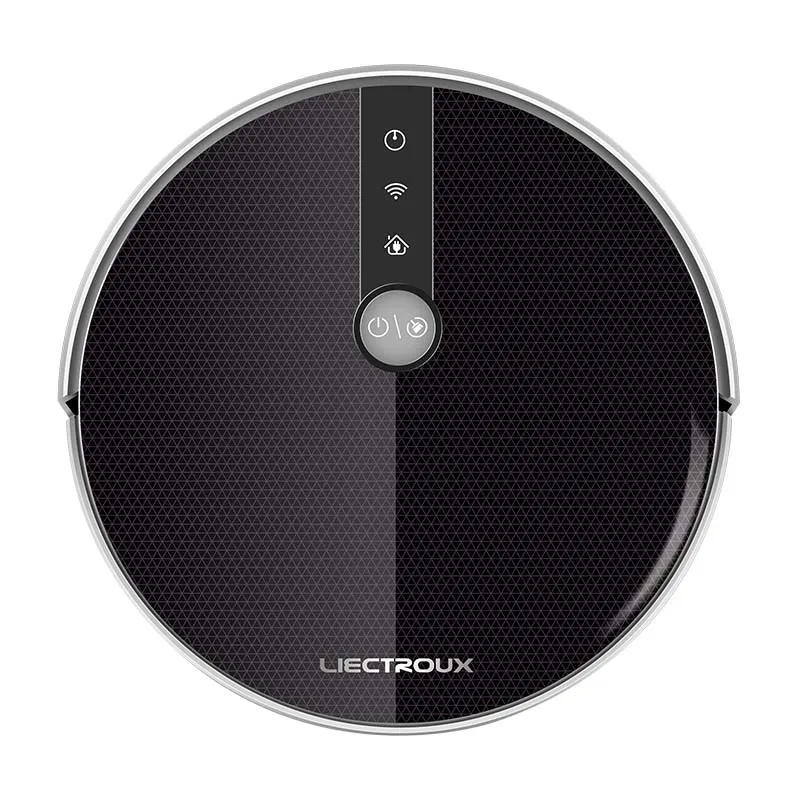Black LIECTROUX Робот пылесос C30B, всасывания 3000 PA, 2D Географические карты и гироскоп навигации, с памятью, Wi-Fi APP управления, Электрический бак для воды,бесщеточный мотор - Цвет: Black
